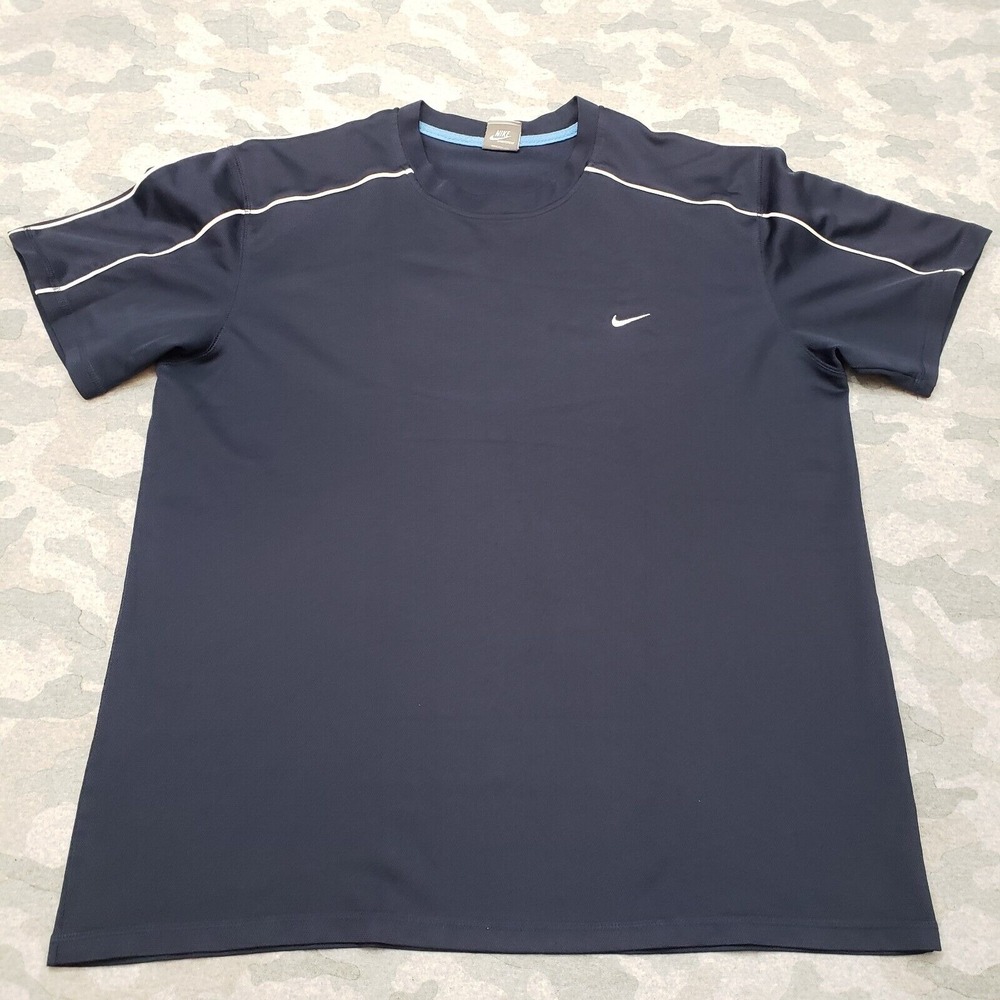 Nike Sportswear Shirt Men's 2XL Blue Short Sleeve